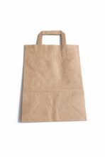 Papier Tragetaschen klein 22x10x31cm braun Gebindeart 250 / Karton – Bild 2