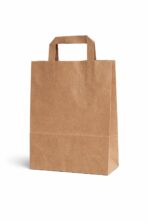 Papier Tragetaschen klein 22x10x31cm braun Gebindeart 250 / Karton