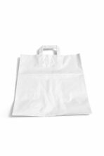 Papier Tragetaschen klein 26x17x25cm Weiss Gebindeart 250 / Karton – Bild 2