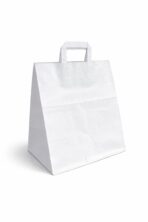 Papier Tragetaschen klein 26x17x25cm Weiss Gebindeart 250 / Karton