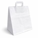 Papier Tragetaschen klein 26x17x25cm Weiss Gebindeart 250 / Karton