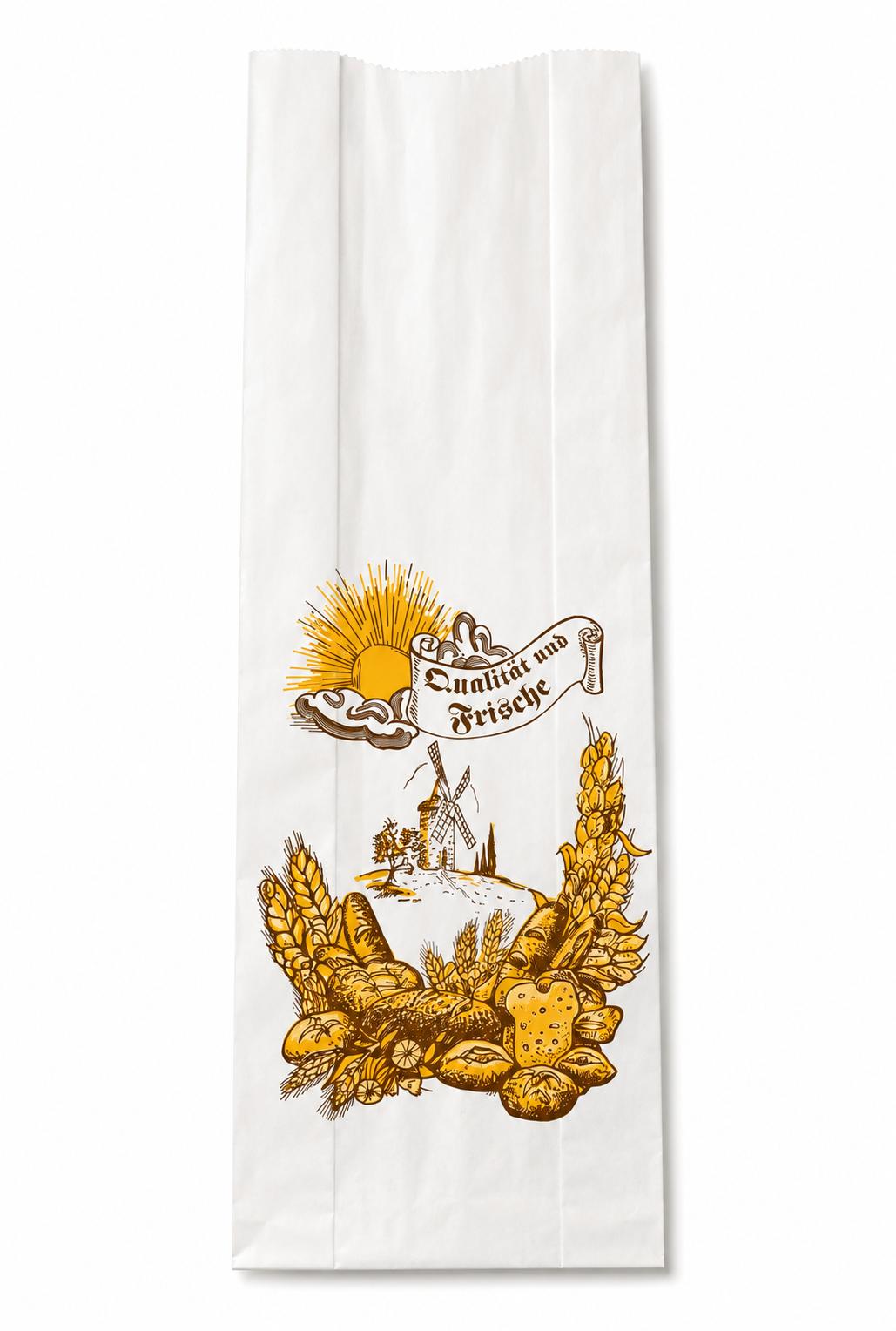 0428 Bäckerfalzbeutel Natron (14+6x42cm) 1000 Stück / Karton – Bild 1