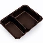 Siegelschale PP-Tray 2-geteilt schwarz 228x178x45mm 500 / Karton