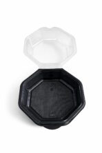 Octaview 16x16x8cm Schwarz 580ml mit Deckel 405 / Karton – Bild 2
