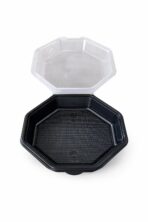 Octaview 230X230X80mm Schwarz 1300ml mit Deckel 180 / Karton – Bild 2