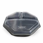 Octaview Box Schwarz 3-geteilt mit Deckel 160 / Karton