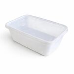 Mikrowellenschale 750ml weiss mit Deckel 500 / Karton