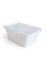 Mikrowellenschale 950ml weiss mit Deckel Kombipack 500 / Karton