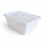 Mikrowellenschale 950ml weiss mit Deckel Kombipack 500 / Karton