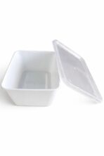 Mikrowellenschale 950ml weiss mit Deckel Kombipack 500 / Karton – Bild 3