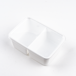 Mikrowellenschale 750ml 2-geteilt weiss mit Deckel (P.P.) 500 / Karton