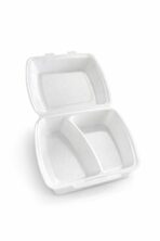 Menübox 2-geteilt weiss laminiert