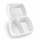 Menübox 2-geteilt weiss laminiert