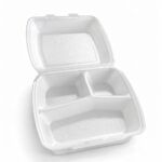 Menübox 3-geteilt weiss laminiert