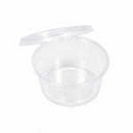 Saucenbecher 80ml rund transparent mit Deckel (P.P.) 1000 / Karton