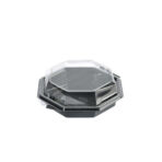 Boîte Octaview 230x230x80 mm noire 1300 ml avec couvercle 180 / carton