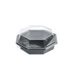 Octaview Box 823ml Grau, 19x19x8cm mit anhängendem Deckel 280 / Karton