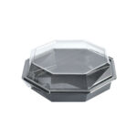Octaview Dressingverre 1250 ml noir avec couvercle transparent 160 / carton