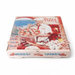 Pizza-Karton 30x30x4cm Modell Francia farbig 100 / Karton