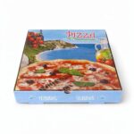 Pizza-Karton 33x33x4cm Modell BLAU 100 / Karton