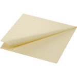 Servietten 40x40cm 3-lagig 1/4 Falz Crem