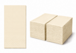 Servietten 40x40cm 3-lagig 1/8 Falz Crem