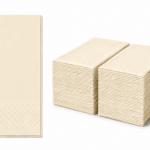Servietten 40x40cm 3-lagig 1/8 Falz Crem
