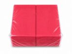 Serviettes 40x40 cm 3 plis 1/8 pli rouge – Image 2