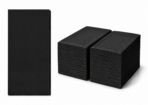 Servietten 40x40cm 3-lagig 1/8 Falz schwarz