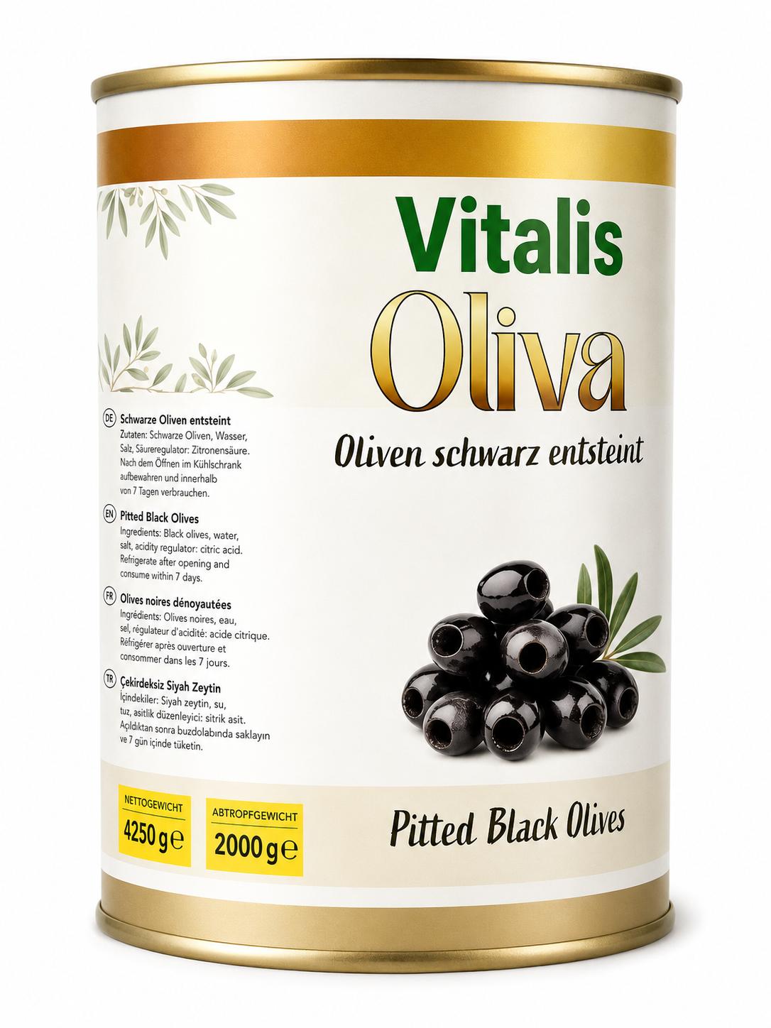 oliven entsteint Oliven schwarz entsteint 30/32 3x5kg – Bild 1