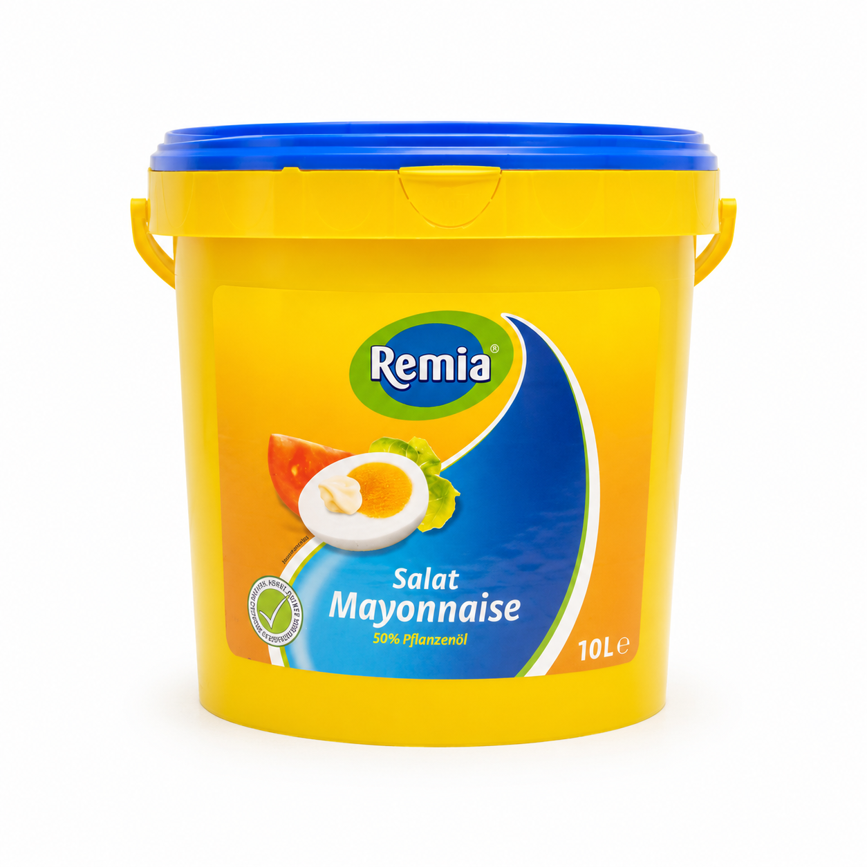 E8835 Remia Mayonnaise gelber Eimer, blauer Deckel 50 % Saladmayonnaise 10 KG / Eimer – Bild 1