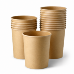 Bio Suppenbecher Kraft/PP 950ml braun 117x135mm ohne Deckel 500/Karton – Bild 3