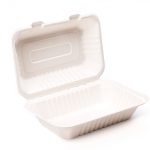 Menü Box ungeteilt Rechteckig mit Klappdeckel 230(L) 155(W) 40/76 (H) 250 / Karton Zuckerrohr Produkt (ZR-SH96)