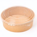 Bio Salat Schale mit. PET Deckel 500 ml TIEF Nachhaltig, Biologisch Abbaubar 300/Karton