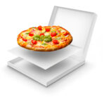 Pizza-Unterleger Wellpappe weiss 40x40cm / 500 Stück