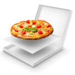 Pizza-Unterleger Wellpappe weiss 28x28cm / 340 Stück