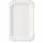 Assiette en carton rectangulaire 9 x 15 cm 3000 / carton