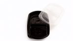 Mani M 8015 PP 2-geteilt schwarz 850ml mit Hoch Deckel 400 / Karton – Bild 2