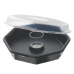 OCTAVIEW Dressingglas 1250ml Schwarz mit Deckel Klar 160 / Karton – Bild 2
