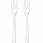 Plastikgabel 165mm weiss PS 20x100
