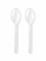 Plastiklöffel transparent PS 20x100 2000 / Karton – Bild 2
