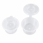 Récipient de sauce 100 cc PP avec couvercle attaché 1000 / carton (2 x 500 / carton)