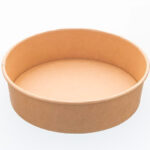 Bio Salat Schale mit. Kraft Deckel 1050 ml. BREIT Nachhaltig, Biologisch Abbaubar 300/Karton