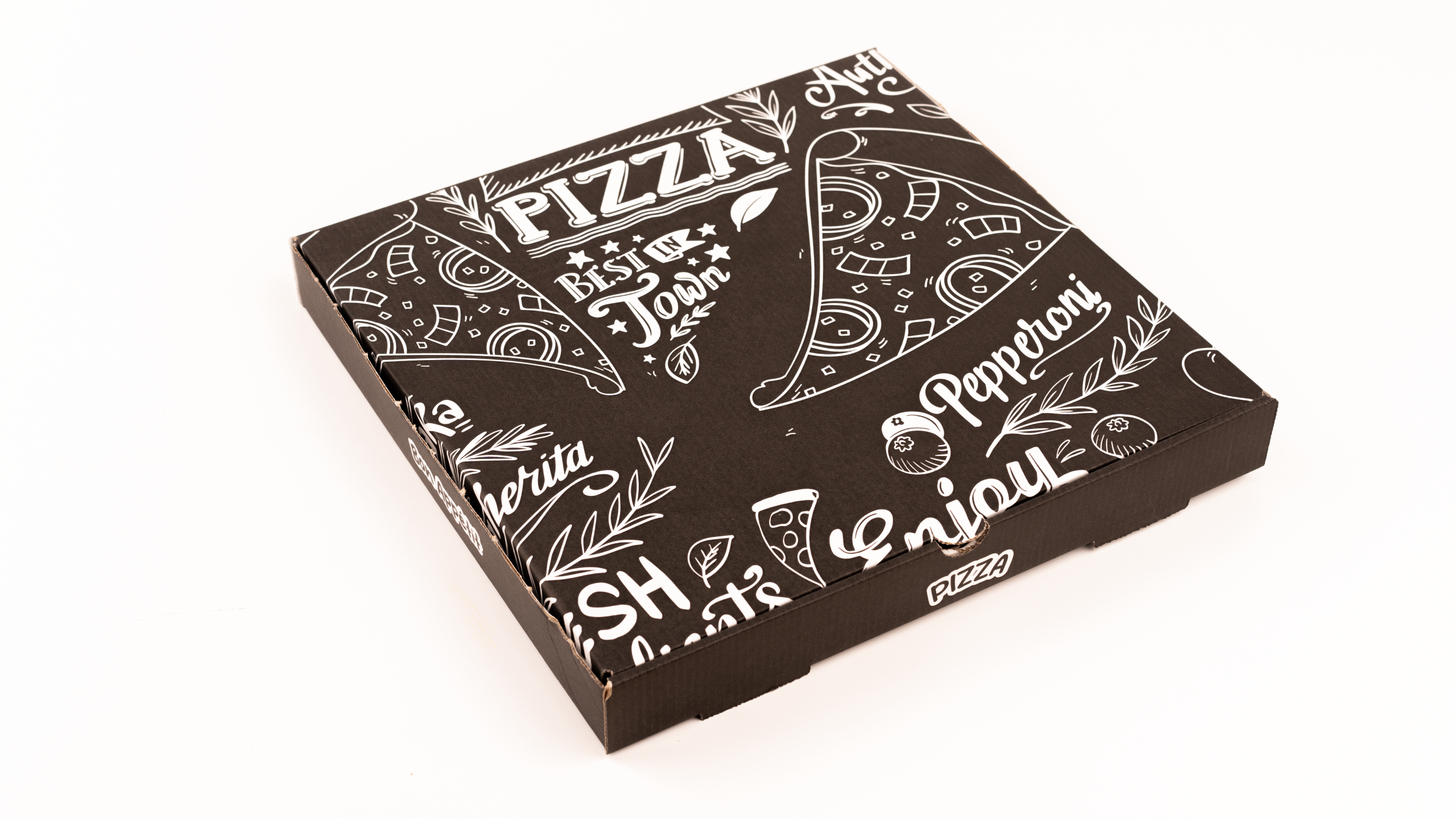 Pizza-Karton Model Papi BLACK 32x32x3cm Doppelkraft 100 / Karton