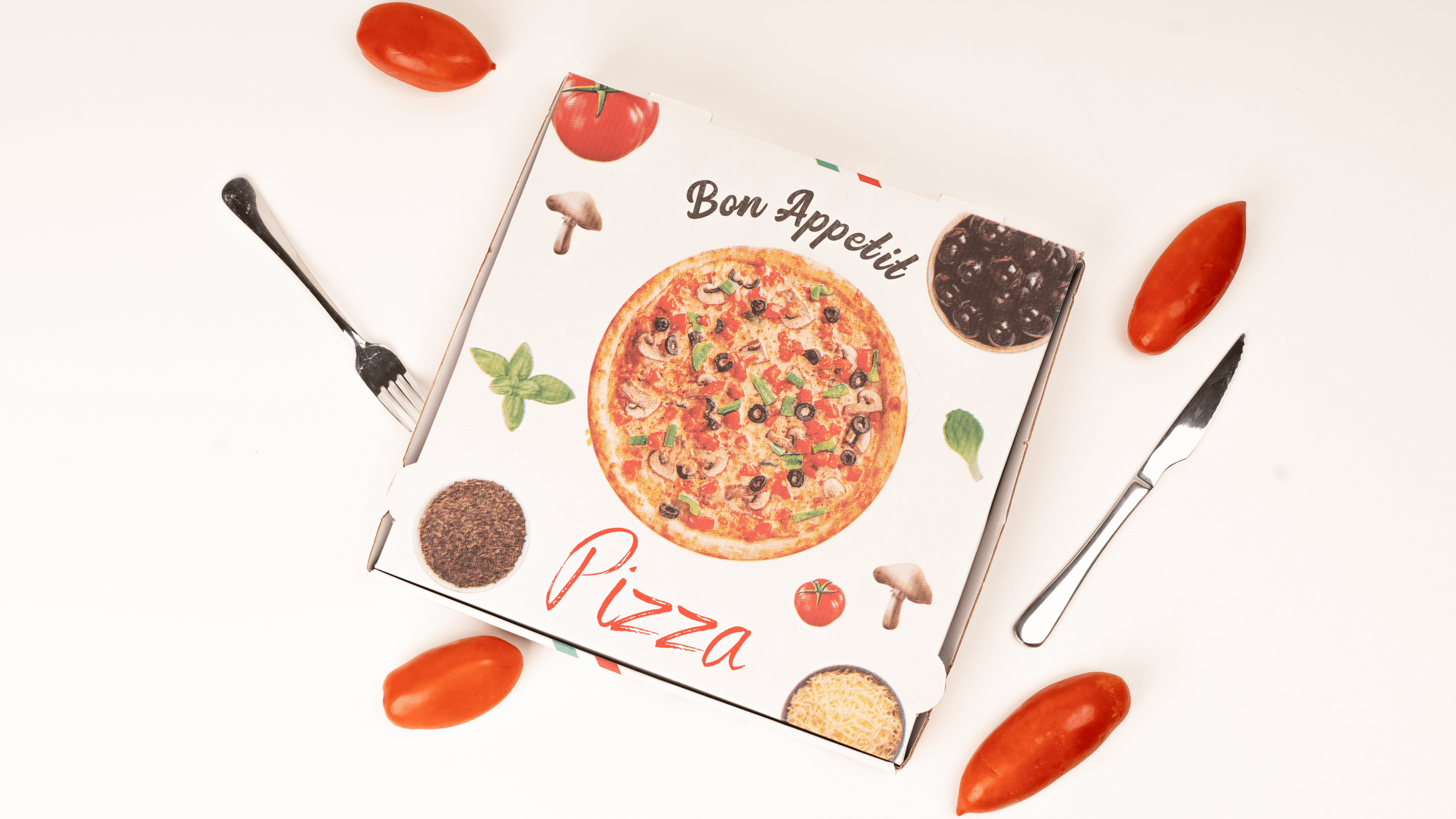 Pizza-Karton 24x24x3cm Modell Amerika (322)