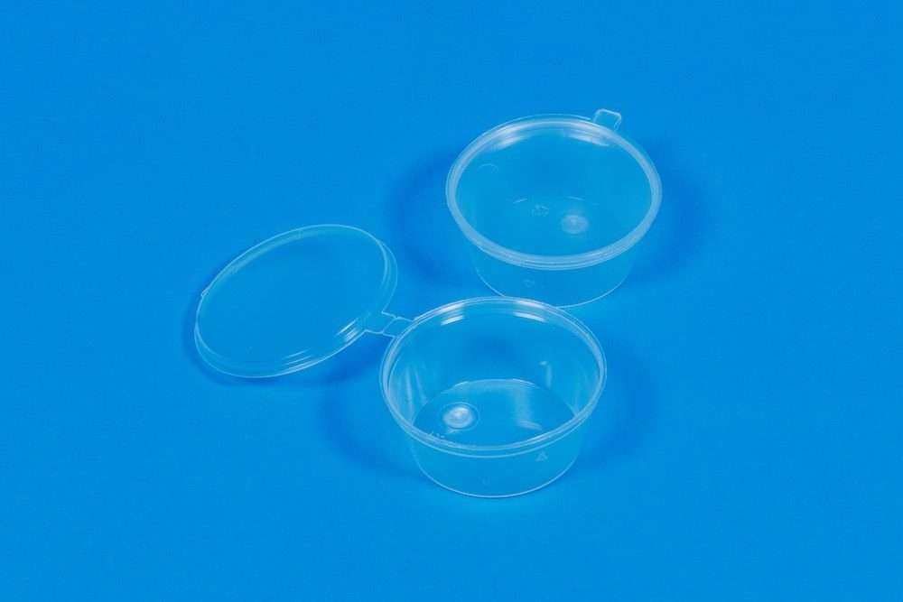 Saucenbecher 60ccm PP mit angeh. Deckel 1000 / Karton