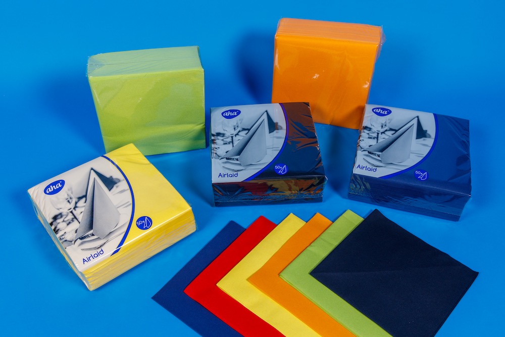 Servietten Air-Laid 40x40cm 1/4 Falz rot