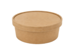 Bol à salade kraft  avec couvercle Kraft 850 ml large, durable, biodégradable 300 / carton – Image 2