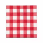 Servietten Mank Karo Rot 33x33 3Lagig 1/4Falz 800 / Karton