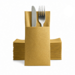 Serviettes Air-Laid 40x40 cm 1/8 pli Gold